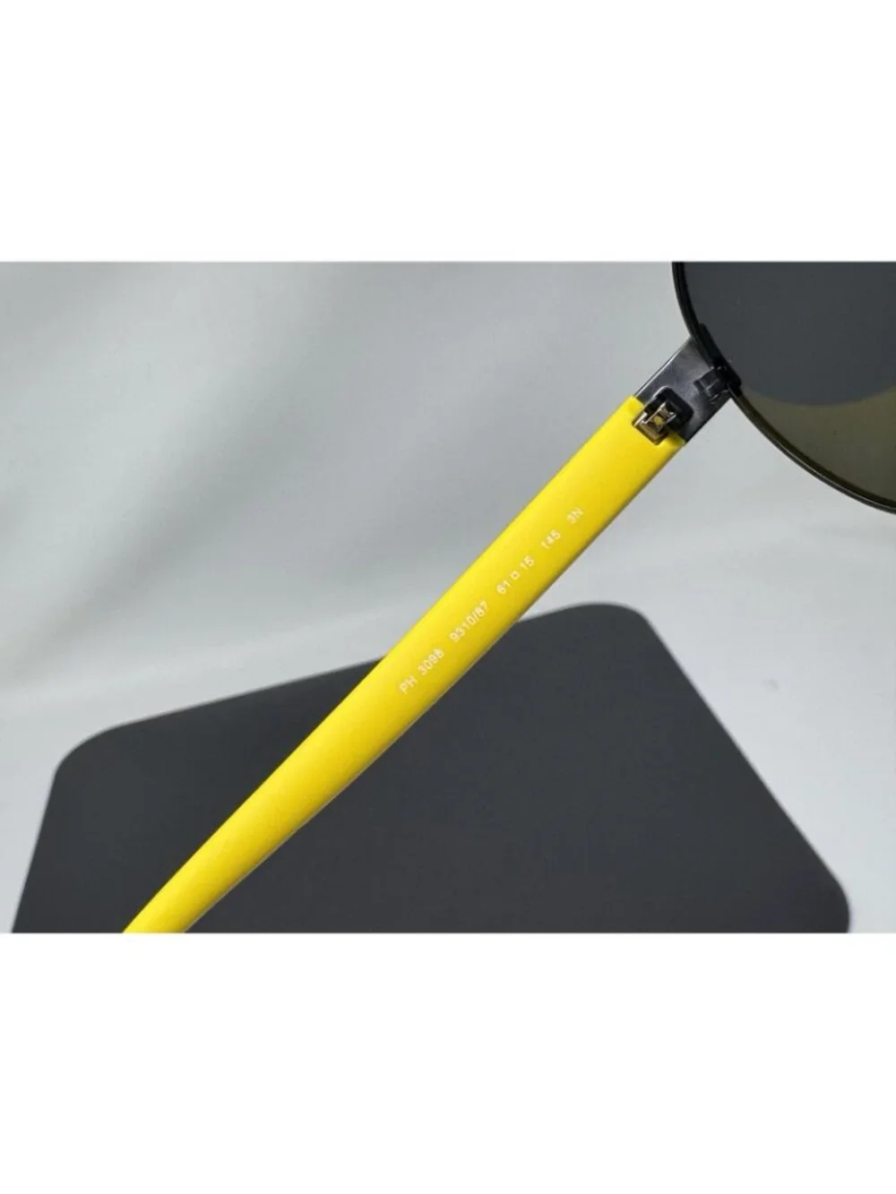 Polo Ralph Lauren PH 3098 9310/87 Black Yellow 61-15-145 Aviator Sunglasses